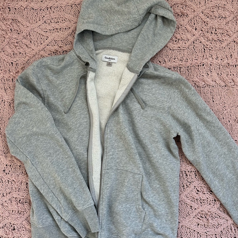 Champion Heather Gray Zip-Up Hoodie
